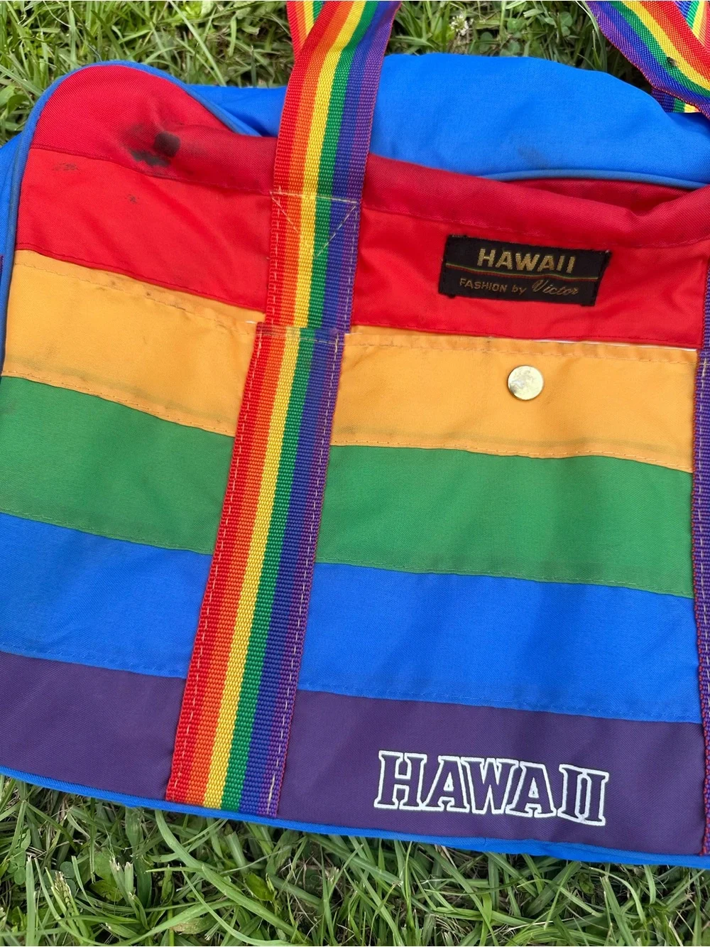 Vintage Hawaii Rainbow Tote Bag